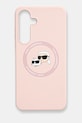 Karl Lagerfeld custodia per telefono Samsung Galaxy S25+ sovrastampa rosa KLHMS25MSKCHTCP