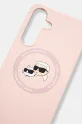 Karl Lagerfeld custodia per telefono Samsung Galaxy S25+ KLHMS25MSKCHTCP rosa AA00