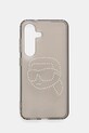 Karl Lagerfeld telefon tok Samsung Galaxy S25 telefonhoz fekete KLHCS25SHKHDCELK