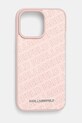 Чохол на телефон Karl Lagerfeld iPhone 15 Pro Max 6.7 для телефону рожевий KLHCP15XPQKPMP