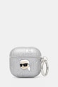 Karl Lagerfeld custodia per airpod AirPods 4 argento KLA4PGKIPS