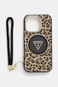 Θήκη κινητού Guess iPhone 16 Pro για τηλέφωνο καφέ GUHMP16LHLORSSW