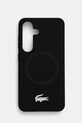 Puzdro na mobil Lacoste Samsung Galaxy S25 na mobil čierna LCHMS25SSMAK