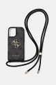 Guess carcasă de telefon iPhone 16 pentru telefon negru GUHCP16SP4GMGCRK