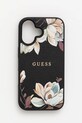 Guess carcasă de telefon iPhone 16 pentru telefon negru GUHMP16SPGNMPLMK
