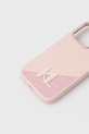 Karl Lagerfeld carcasă de telefon iPhone 15 Pro KLHMP15LSCMKMPCP roz AA00