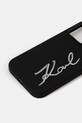Karl Lagerfeld carcasă de telefon iPhone 14 Pro KLHCP14LSCMSMVK negru AA00