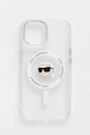 Чехол на телефон Karl Lagerfeld iPhone 15 для телефона белый KLHMP15SHLSKIH