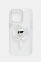 Karl Lagerfeld carcasă de telefon iPhone 15 Pro Max pentru telefon alb KLHMP15XHLSKIH