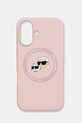 Karl Lagerfeld carcasă de telefon iPhone 16 pentru telefon roz KLHMP16SSKCHTCP
