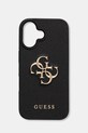 Guess etui na telefon iPhone 16 na telefon czarny GUHCP16SPGT4MBK