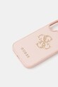Guess carcasă de telefon iPhone 16 GUHCP16SPGT4MBP roz AA00