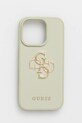 Guess carcasă de telefon iPhone 16 Pro pentru telefon verde GUHCP16LPGT4MBN