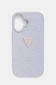 Obal na telefon Guess iPhone 16 na mobil fialová GUHCP16SPGP4STRU