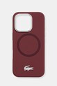 Θήκη κινητού Lacoste iPhone 16 Pro για τηλέφωνο μπορντό LCHMP16LSMAR