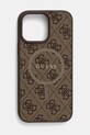 Guess husă pentru iPhone 16 Pro Max pentru telefon maro GUHMP16XG4GFRW