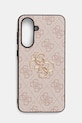 Puzdro na mobil Guess Samsung Galaxy A56 nášivka ružová GUHCSA564GMGPI