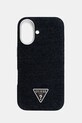 Obal na telefon Guess iPhone 16 na mobil černá GUHMP16SRJFWTLK
