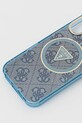 Guess telefon tok iPhone 16 GUHMP16SHG4PRTGB kék AA00