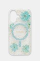 Guess etui na telefon iPhone 16 na telefon turkusowy GUHMP16SRBFGFGMQ