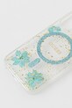Guess etui na telefon iPhone 16 GUHMP16SRBFGFGMQ turkusowy AA00
