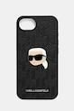 Karl Lagerfeld carcasă de telefon iPhone 16e pentru telefon negru KLHCPSE4PGKLKIPK