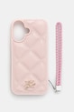 Чехол на телефон Karl Lagerfeld iPhone 16 для телефона розовый KLHCP16SPSQSKLSMSP