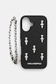 Karl Lagerfeld carcasă de telefon iPhone 16 pentru telefon negru KLHCP16SPSADJSK