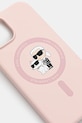 Karl Lagerfeld etui na telefon iPhone 15 KLHMP15SSCMKCRHP różowy AA00