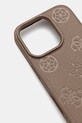 Guess etui na telefon iPhone 16 Pro GUHMP16LPGBTMW brązowy AA00
