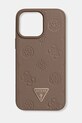 Guess etui na telefon iPhone 16 Pro Max na telefon brązowy GUHMP16XPGBTMW