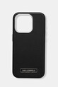 Karl Lagerfeld carcasă de telefon iPhone 15 Pro pentru telefon negru KLHMP15LPGMSRPK