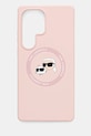 Karl Lagerfeld etui na telefon Samsung Galaxy S25 Ultra na telefon różowy KLHMS25LSKCHTCP