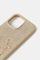 Puzdro na mobil Karl Lagerfeld iPhone 15 Pro Max KLHCP15XPFMFBKMD zlatá AA00