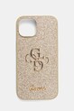 Guess etui na telefon iPhone 15 / 14 / 13 6.1" na telefon złoty GUHCP15SHG4SGD