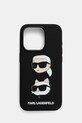 Karl Lagerfeld etui na telefon iPhone 15 Pro 6.1" na telefon czarny KLHCP15LSDHKCNK