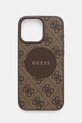 Guess husă pentru telefon iPhone 16 Pro Max pentru telefon maro GUHMP16XP4PGRSGW