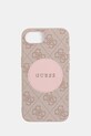 Obal na telefon Guess iPhone 16e na mobil růžová GUHMPSE4P4PGRSGP