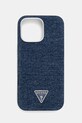 Guess etui na telefon iPhone 16 Pro Max na telefon niebieski GUHMP16XRJFWTLB