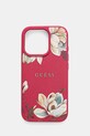 Чехол на телефон Guess iPhone 16 Pro узор розовый GUHMP16LPGNMPLMF