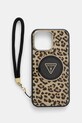 Guess etui na telefon iPhone 16 Pro Max na telefon brązowy GUHMP16XHLORSSW