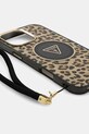 Guess etui na telefon iPhone 16 Pro Max GUHMP16XHLORSSW brązowy AA00