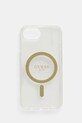 Guess etui na telefon iPhone 16e wzorzyste transparentny GUHMPSE4HFGERET