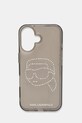 Karl Lagerfeld etui na telefon iPhone 16 na telefon transparentny KLHCP16SHKHDCELK