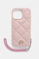 Чохол на телефон Karl Lagerfeld iPhone 16 Pro Max для телефону рожевий KLHCP16XPSQSKLSMSP