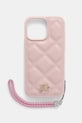 Кейс за телефон Karl Lagerfeld iPhone 16 Pro Max за телефон розов KLHCP16XPSQSKLSMSP