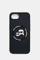 Obal na telefon Karl Lagerfeld iPhone 16e černá KLHMPSE4SKCHTCK