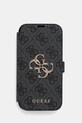 Чохол на телефон Guess iPhone 16 Pro 6.3" аплікація чорний GUBKP16L4GMGGR