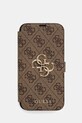 Guess husă pentru telefon iPhone 16 Plus 6.7" pentru telefon maro GUBKP16M4GMGBR