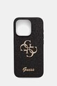 Guess husă pentru telefon iPhone 15 Pro 6.1" pentru telefon negru GUHCP15LHG4SGK